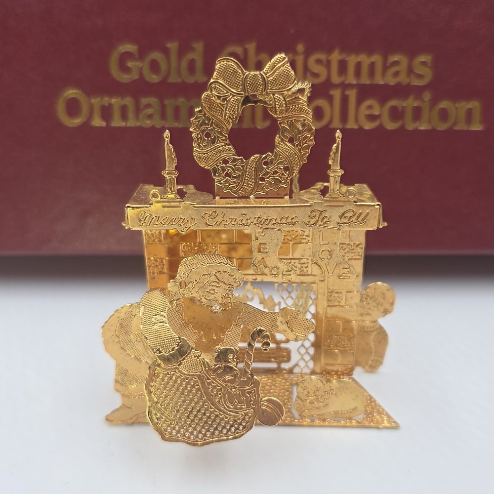 1997 Danbury Mint 23KT Gold Plated Christmas Ornament Collection Set 11 Box 3D - Picture 9 of 15